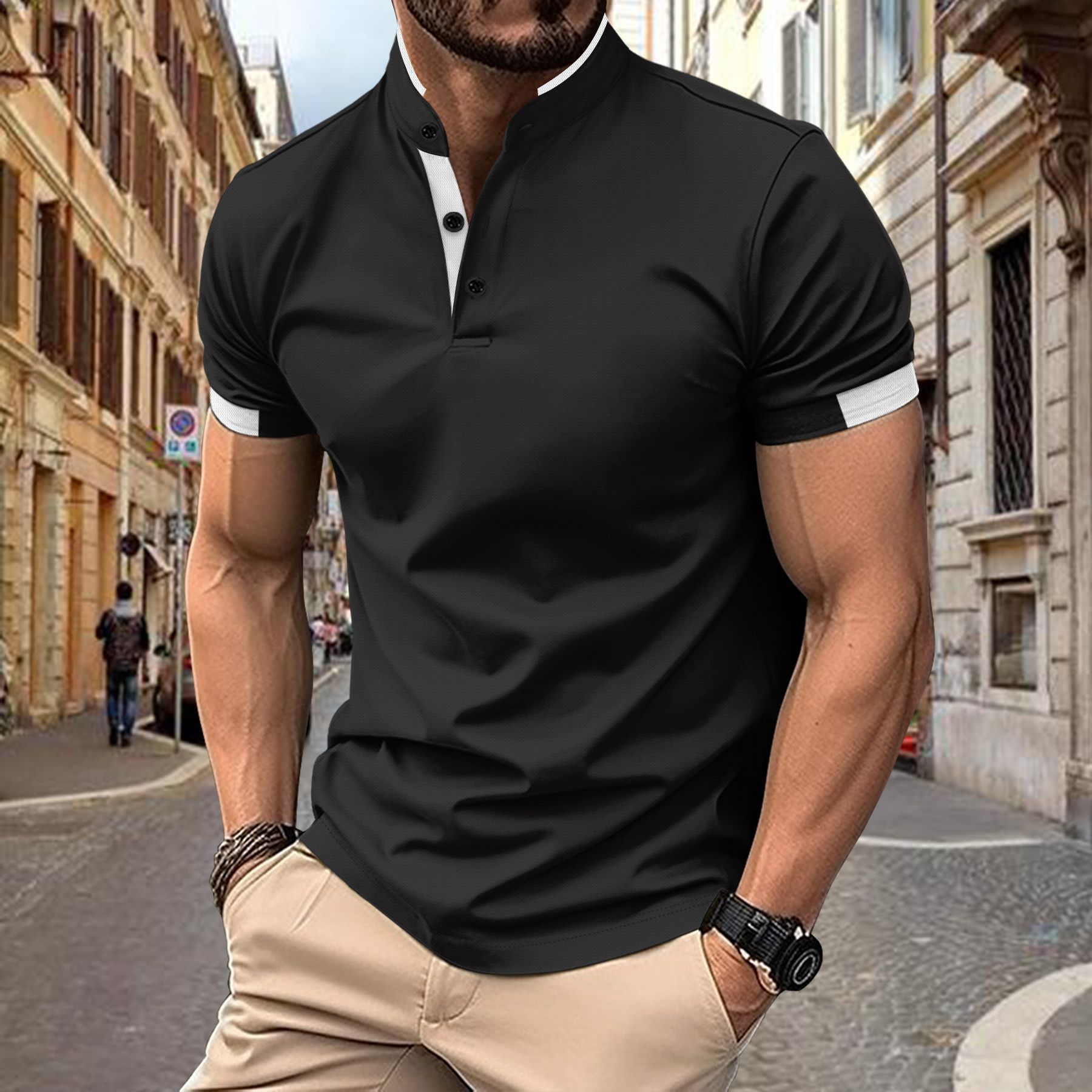 new simple fashion 1pcs MPQ polo shirts for men short sleeve polo tshirt for men T-Shirts