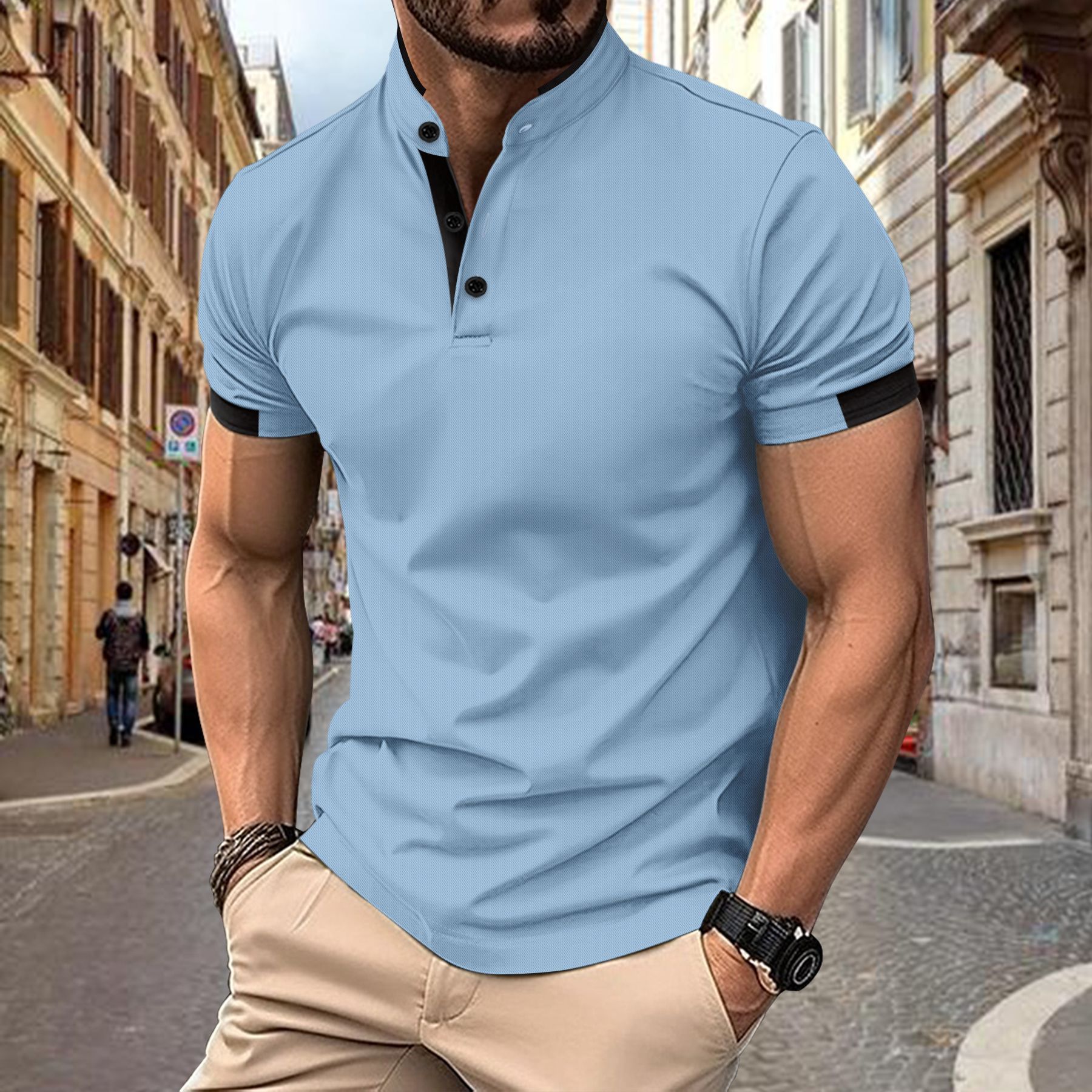 new simple fashion 1pcs MPQ polo shirts for men short sleeve polo tshirt for men T-Shirts