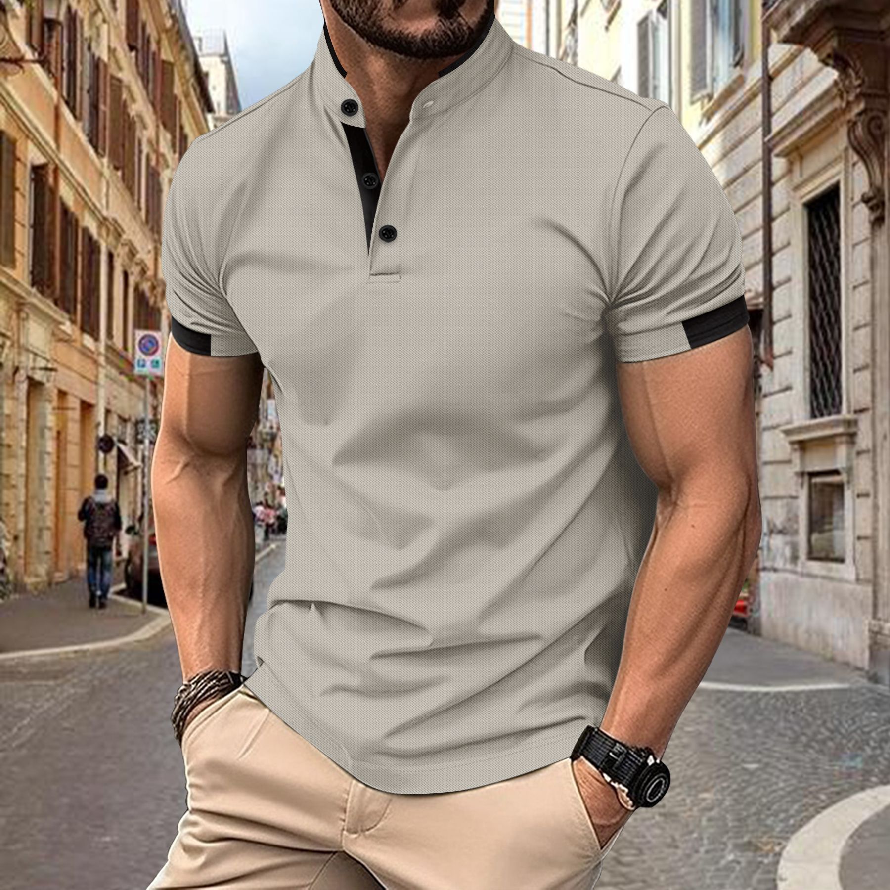 new simple fashion 1pcs MPQ polo shirts for men short sleeve polo tshirt for men T-Shirts