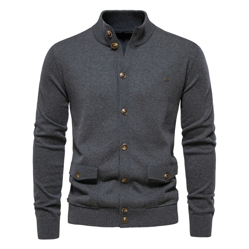 Liu Ming Trend Products  Autumn Winter Men Casual Thick Warm Buttons Up Business Cardigan Sweaters