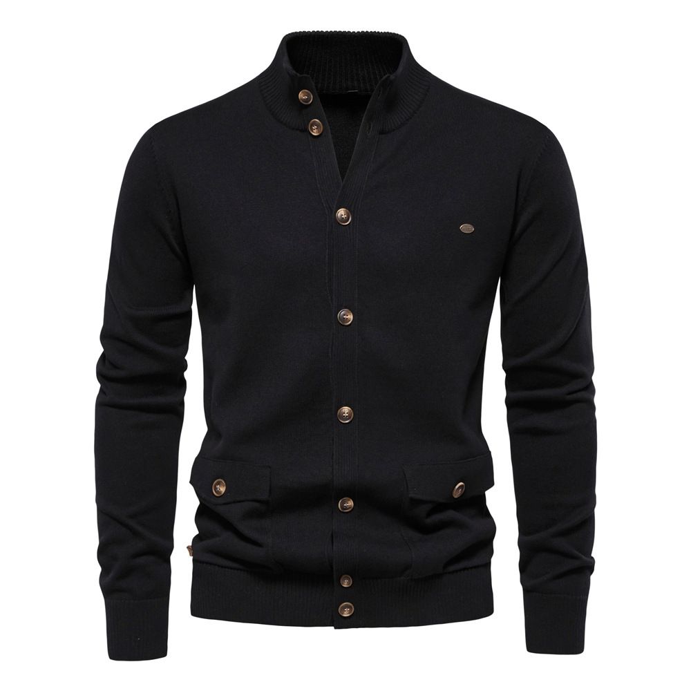 Liu Ming Trend Products  Autumn Winter Men Casual Thick Warm Buttons Up Business Cardigan Sweaters