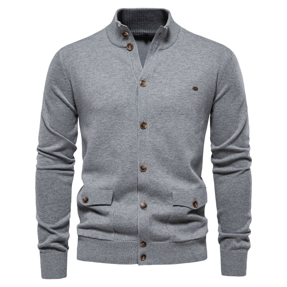 Liu Ming Trend Products  Autumn Winter Men Casual Thick Warm Buttons Up Business Cardigan Sweaters