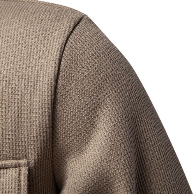 autumn and winter new men's lapel long-sleeved sweatshirt cardigan pocket decoration solid color jacket tops men Coats