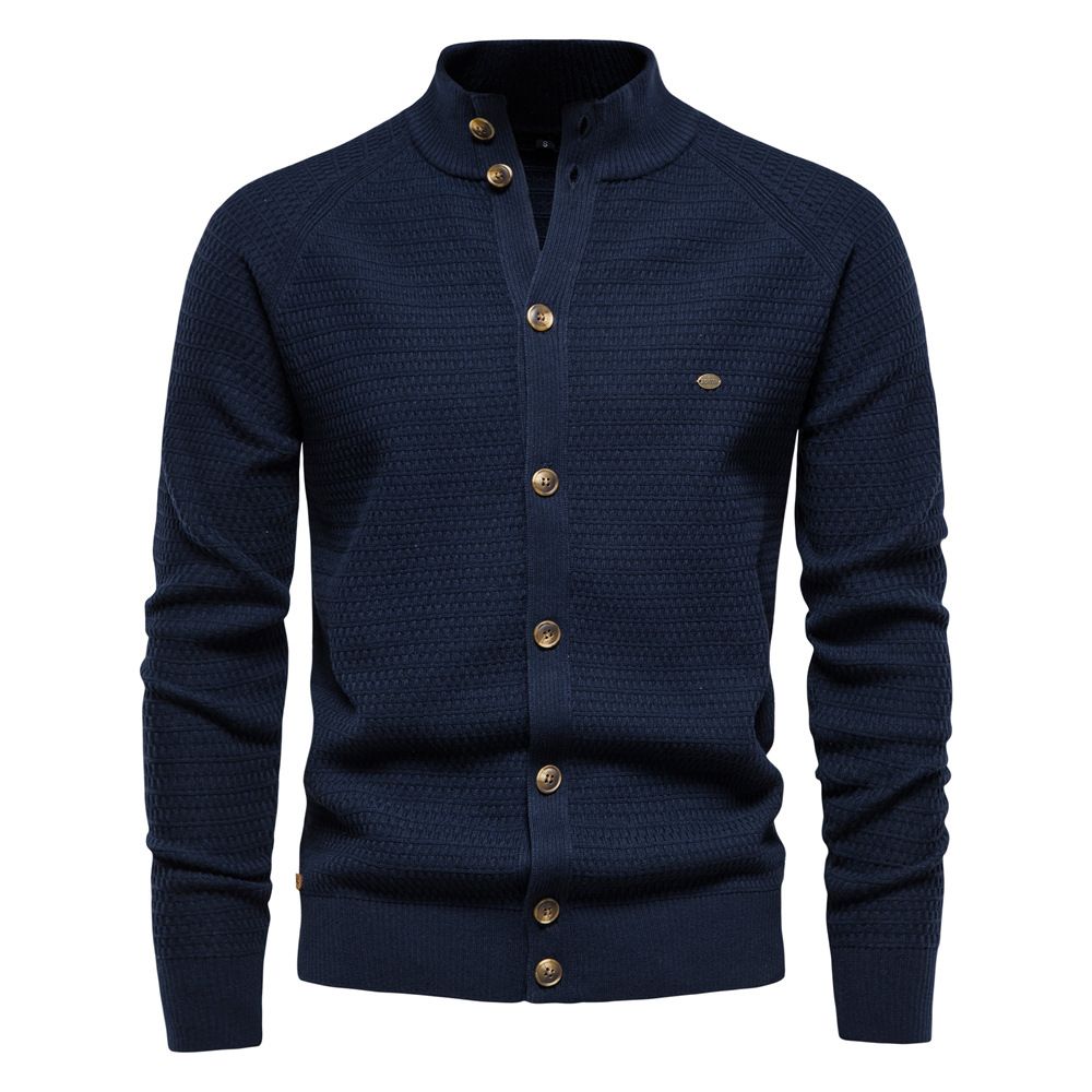 Liu Ming TrendingWholesale Good Quality Men Casual Basic Knitting Solid Color Business Cardigan Sweaters Coats