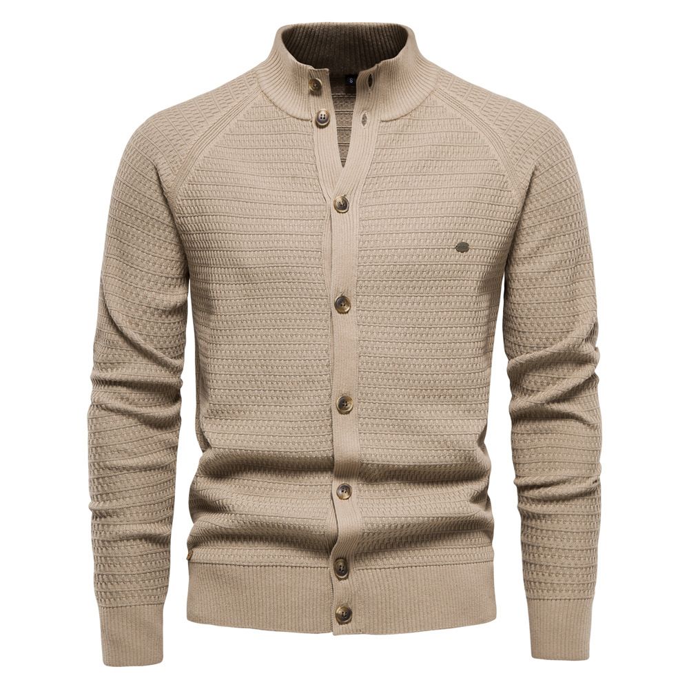 Liu Ming TrendingWholesale Good Quality Men Casual Basic Knitting Solid Color Business Cardigan Sweaters Coats