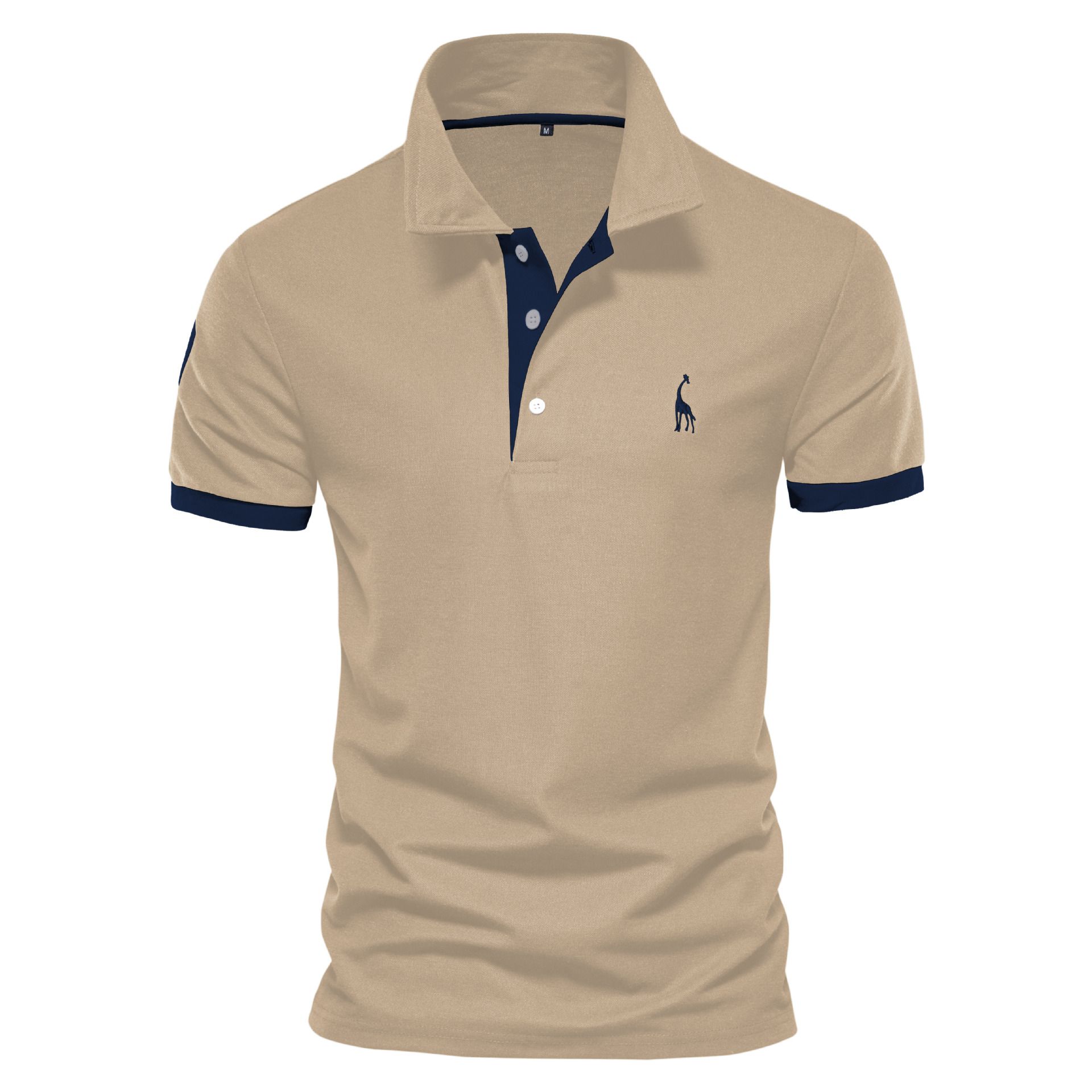 Fawn Embroidery POLO Shirt Men's Short-sleeved Cow Land Mesh Men's  Men's Clothing  Tops  T-Shirts