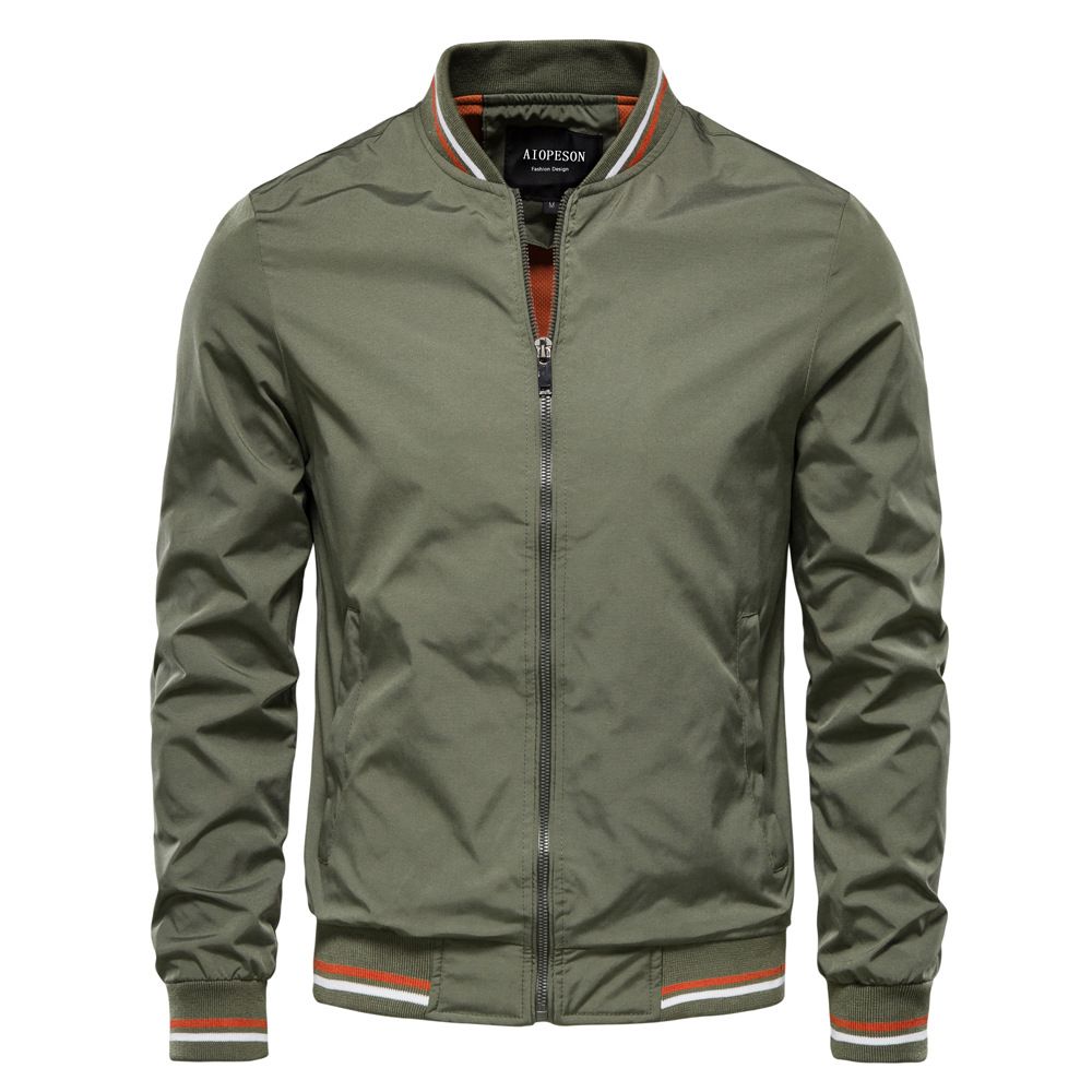 Solid Color Bomber Jacket Men Casual Slim Fit Baseball Mens Jackets New Autumn Fashion High Quality Jackets for Men   Jackets Coats