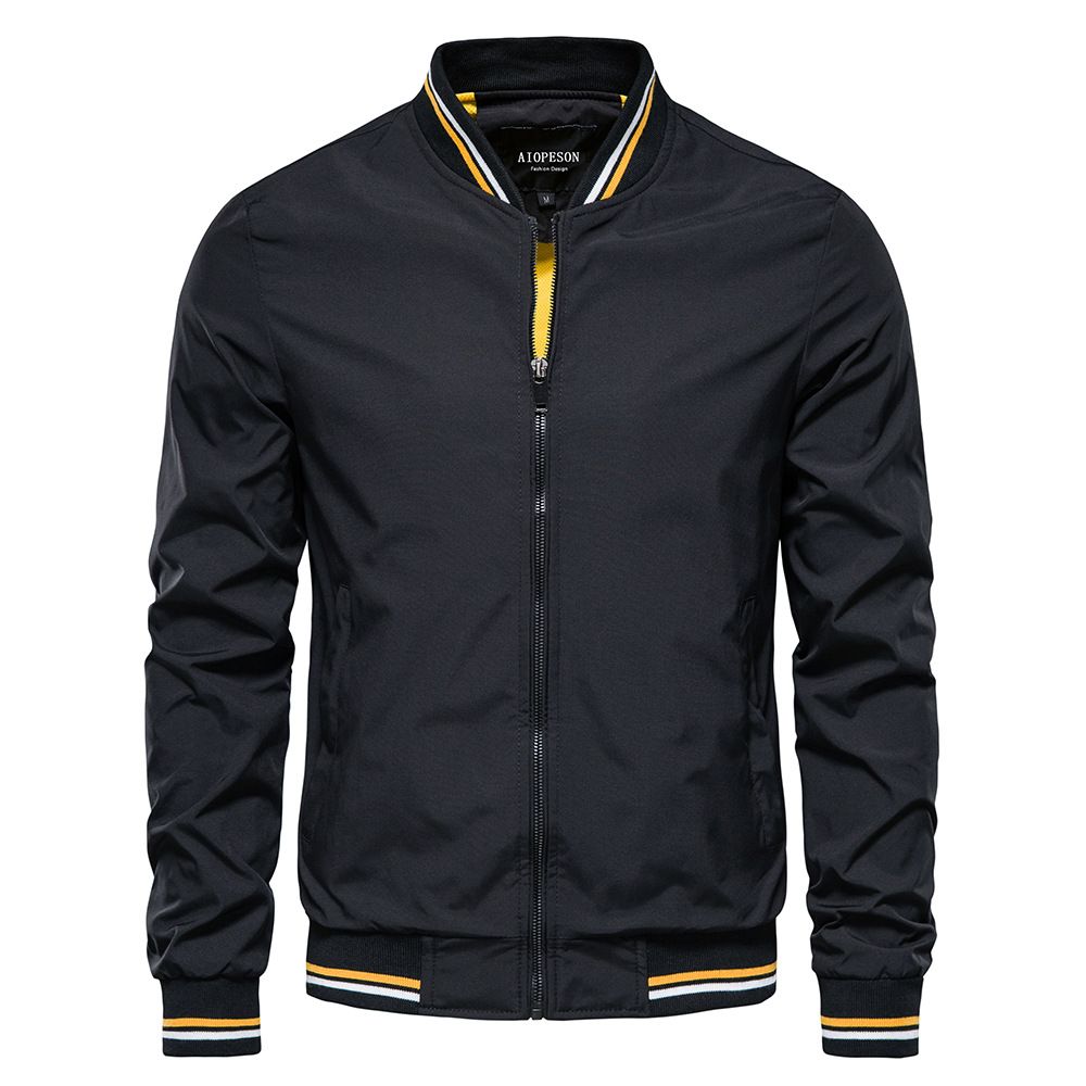 Solid Color Bomber Jacket Men Casual Slim Fit Baseball Mens Jackets New Autumn Fashion High Quality Jackets for Men   Jackets Coats