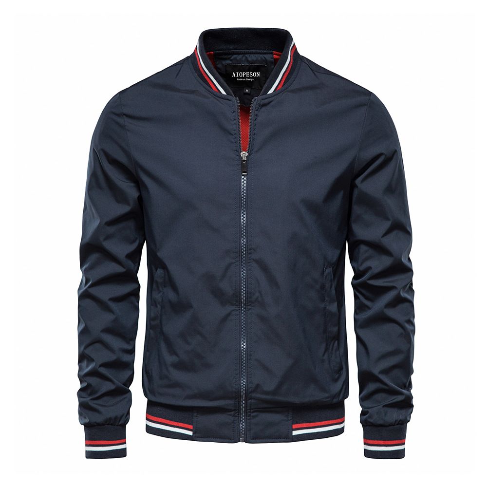 Solid Color Bomber Jacket Men Casual Slim Fit Baseball Mens Jackets New Autumn Fashion High Quality Jackets for Men   Jackets Coats
