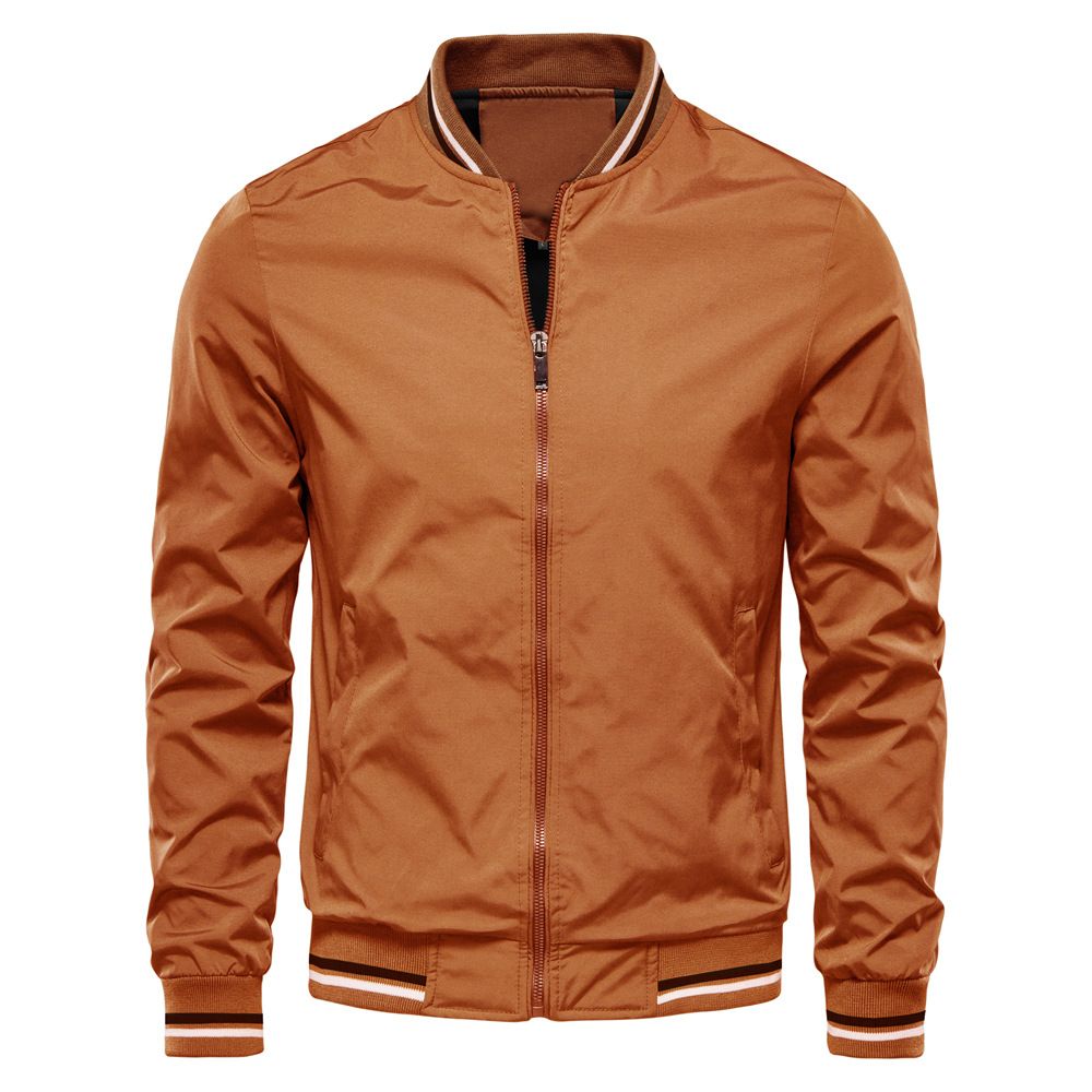 Solid Color Bomber Jacket Men Casual Slim Fit Baseball Mens Jackets New Autumn Fashion High Quality Jackets for Men   Jackets Coats