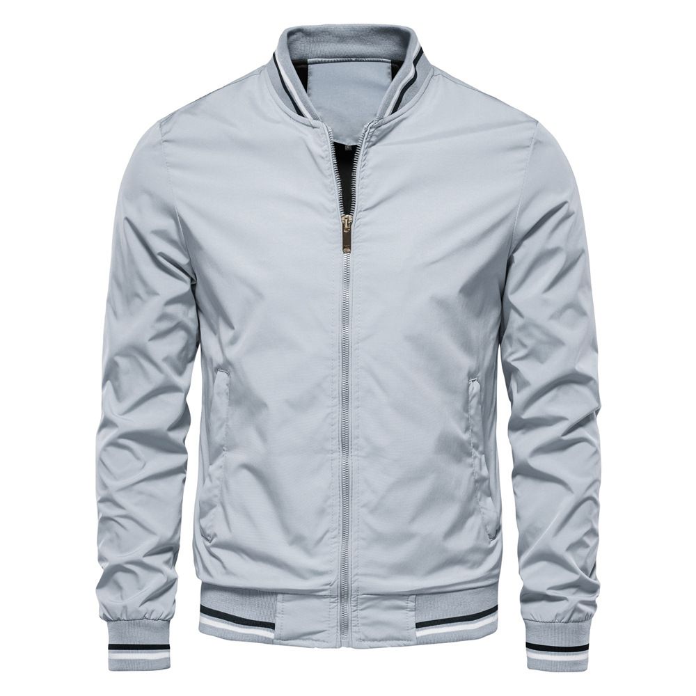Solid Color Bomber Jacket Men Casual Slim Fit Baseball Mens Jackets New Autumn Fashion High Quality Jackets for Men   Jackets Coats