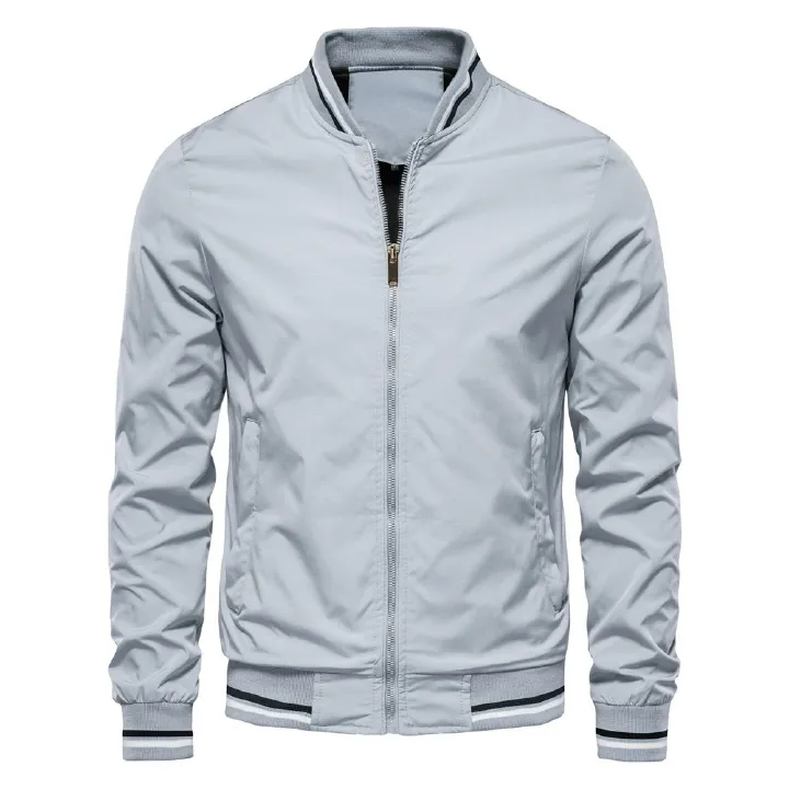 Solid Color Bomber Jacket Men Casual Slim Fit Baseball Mens Jackets New Autumn Fashion High Quality Jackets for Men   Jackets Coats