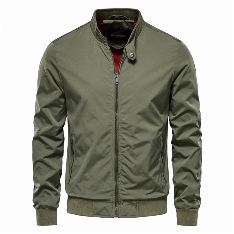 New men's casual jacket fashion self-cultivation autumn bomber jacket men stand collar baseball jackets  Coats