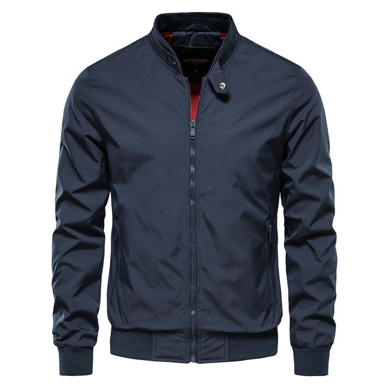 New men's casual jacket fashion self-cultivation autumn bomber jacket men stand collar baseball jackets  Coats
