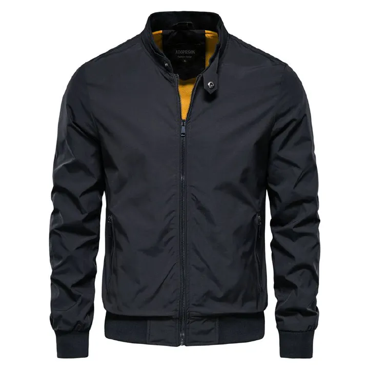 New men's casual jacket fashion self-cultivation autumn bomber jacket men stand collar baseball jackets  Coats