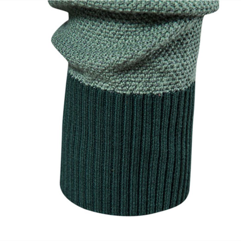 Men's Cotton Knitted Pullover Sweater Long Sleeve Crew Neck Casual Brown Color Knit Men's Clothing  Tops Sweaters