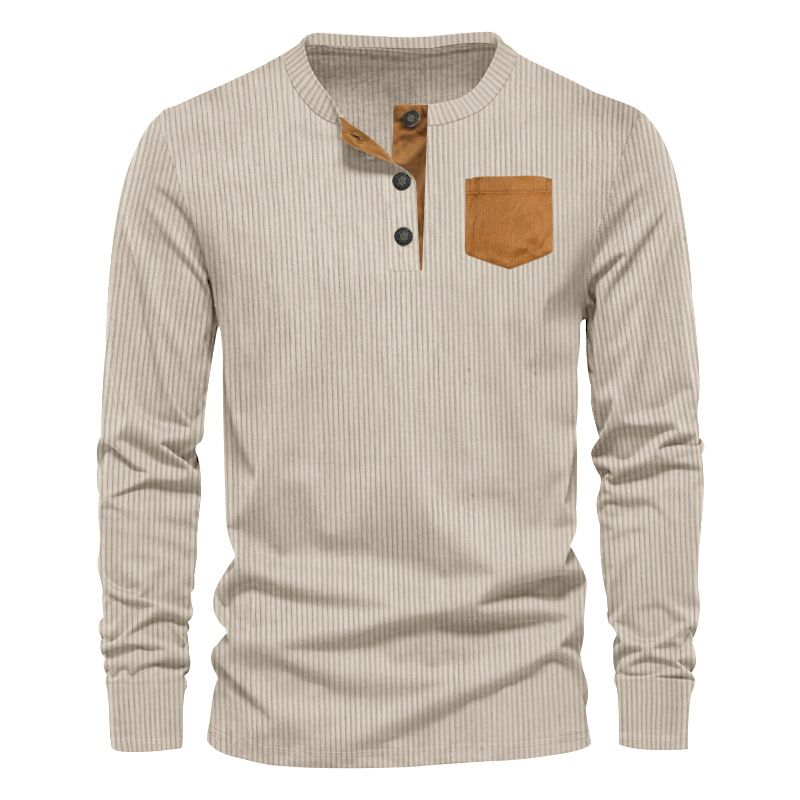 Spring Streetwear Corduroy Plain Tshirt Basic T Shirt Customized Mens Blank Long Sleeve T Shirt