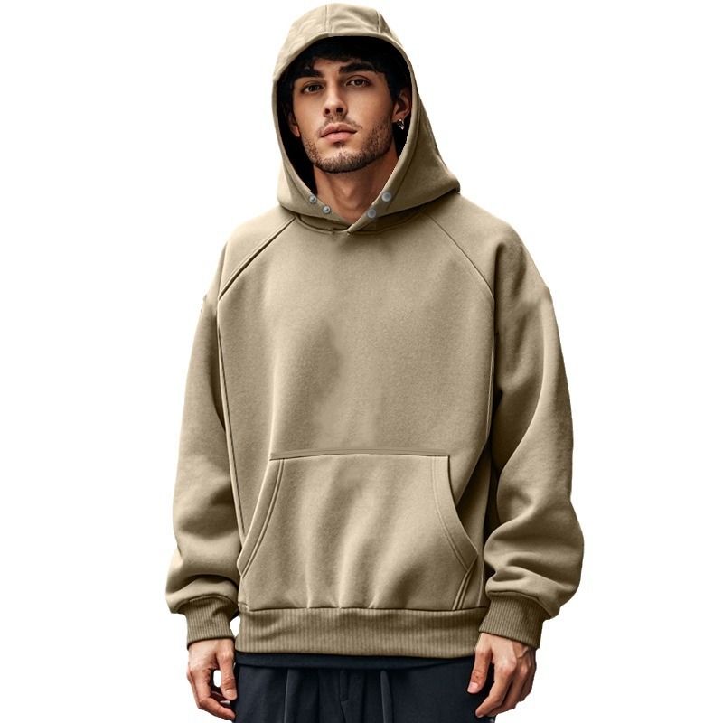 High quality customizationboxy fit hoodie Men's fall/winter fleece hoodie casual pocket to custom blank oversized men hoodies Sweatshirts