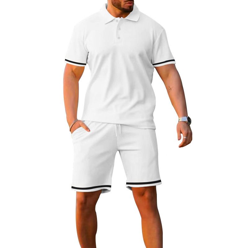 Customised tracksuit men casual men tracksuit 2 pieces t-shirt short set for summer Two-Piece Outfits