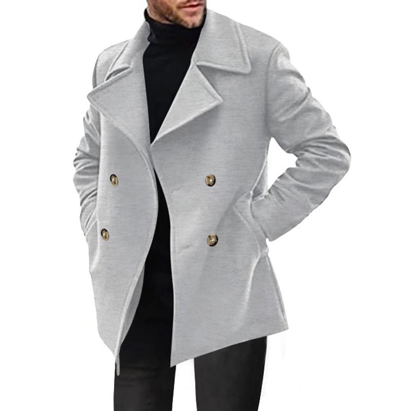 Hot Selling  Fashion Men Stylish Outwear Long Sleeve Pocket Long Jacket Winter Slim Trench winter coats for men  Jackets  Coats