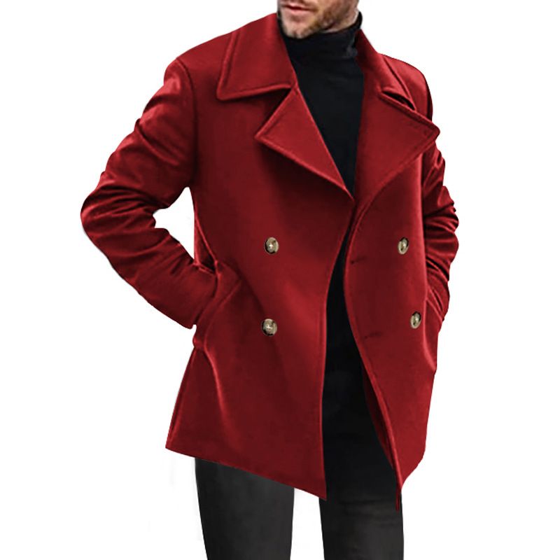 Hot Selling  Fashion Men Stylish Outwear Long Sleeve Pocket Long Jacket Winter Slim Trench winter coats for men  Jackets  Coats