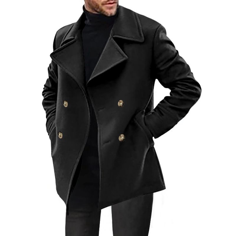 Hot Selling  Fashion Men Stylish Outwear Long Sleeve Pocket Long Jacket Winter Slim Trench winter coats for men  Jackets  Coats