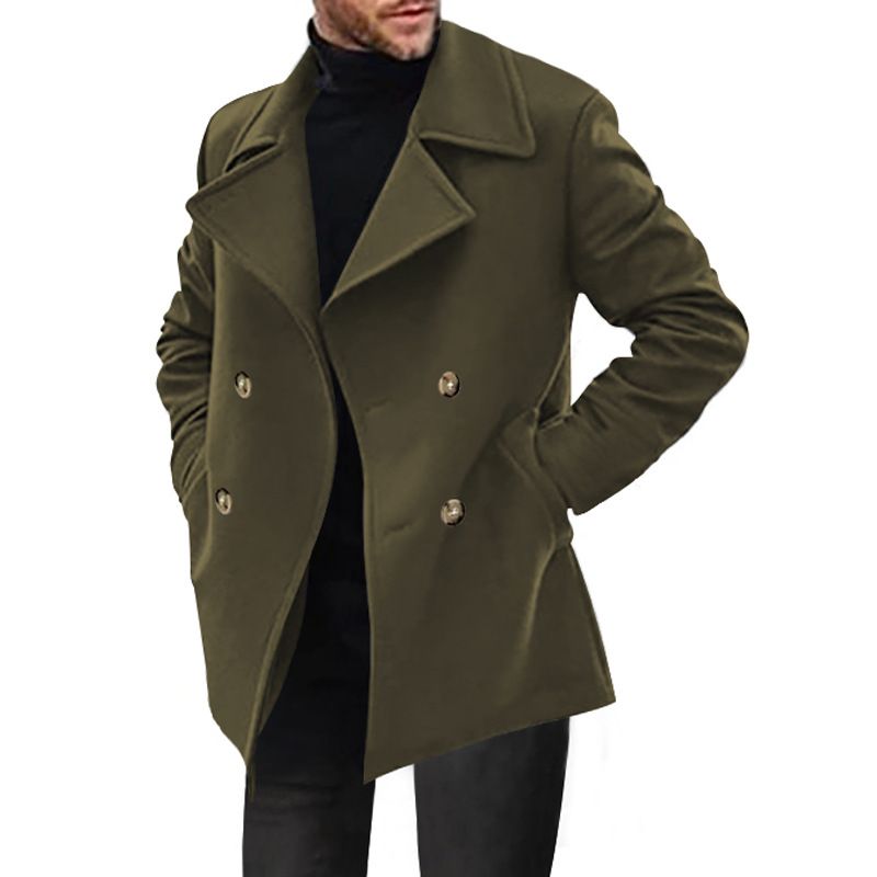Hot Selling  Fashion Men Stylish Outwear Long Sleeve Pocket Long Jacket Winter Slim Trench winter coats for men  Jackets  Coats