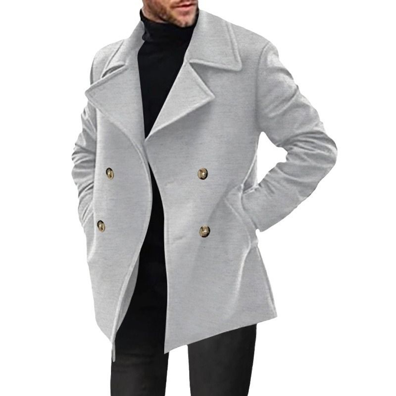 Hot Selling  Fashion Men Stylish Outwear Long Sleeve Pocket Long Jacket Winter Slim Trench winter coats for men  Jackets  Coats