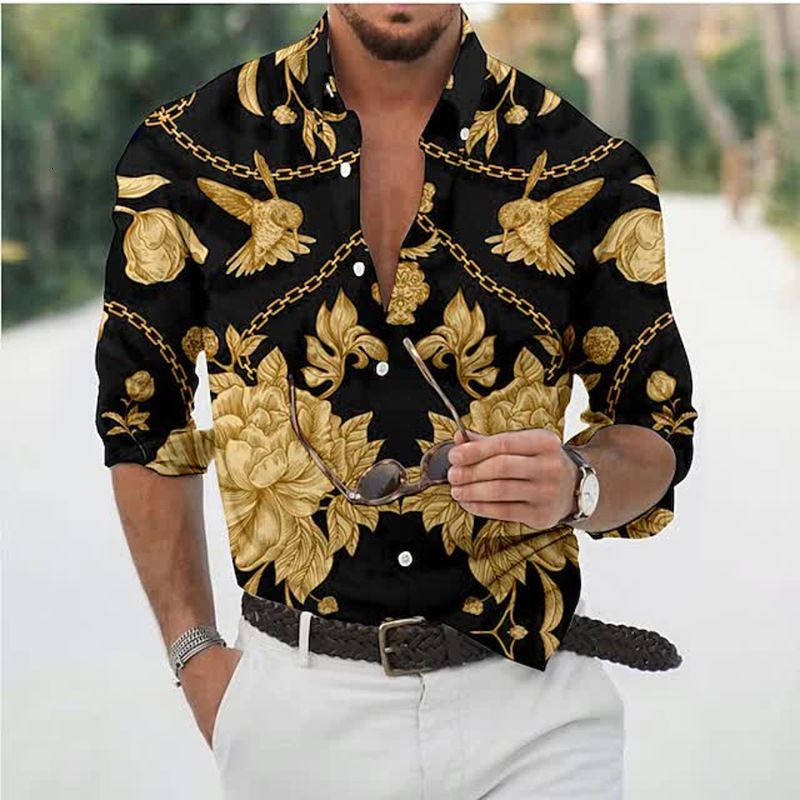 Hawaii Tropical 3D Printed Casual Button-Knit Summer Polo Off-The-Shoulder Short Sleeve Size XL-for Beach Vacation Formal Events  Shirts