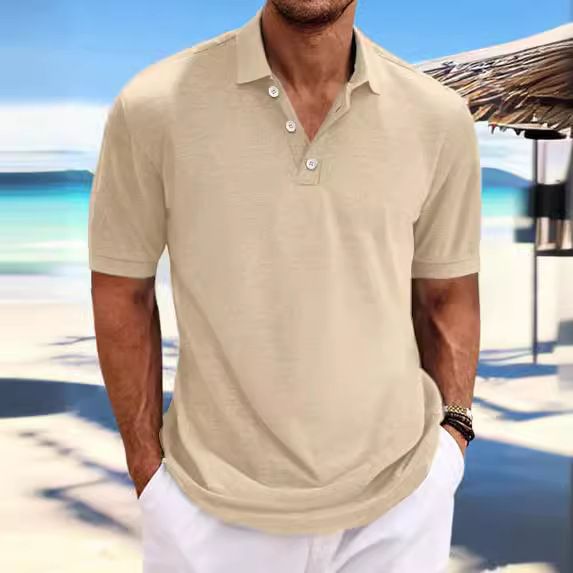 Men's shirt sand collar V-neck linen long sleeved solid color men's loose top pullover shirt casual shirt oversized t-shirt men T-Shirts