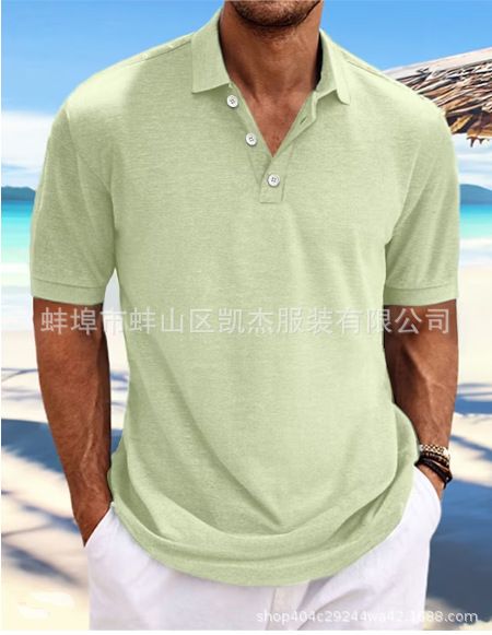 Men's shirt sand collar V-neck linen long sleeved solid color men's loose top pullover shirt casual shirt oversized t-shirt men T-Shirts