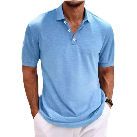 Men's shirt sand collar V-neck linen long sleeved solid color men's loose top pullover shirt casual shirt oversized t-shirt men T-Shirts