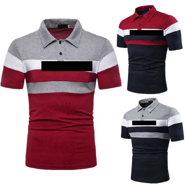 Wholesale Men's Short Sleeve T Shirts Cotton Polo Patchwork T Shirts For Men Streetwear Tops Shirts