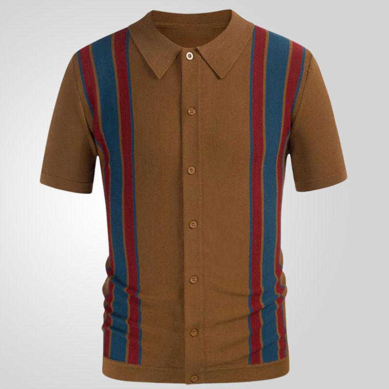 Summer Casual Knitted Shirts Short Sleeve Spliced Contrasting Color Business POLO Shirt for Men  T-Shirts