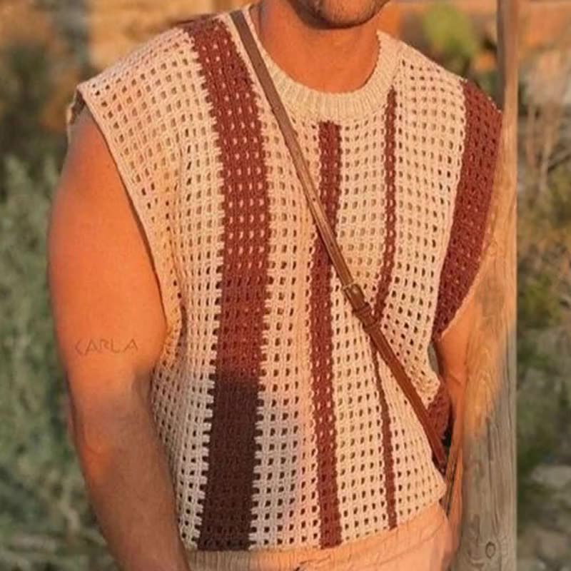 Custom Design Mens Summer Hollow Out Button Up Knit Sweater Short Sleeve Cardigan Knitwear Polo T-shirt Knitted Crochet  T-Shirts