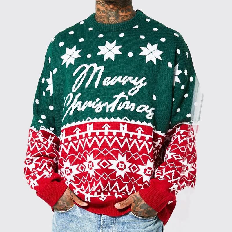 Pullover custom jumpers embroidered christmas sweater with led wholesalers lights men' s christmas sweater