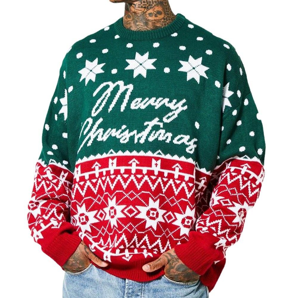 Pullover custom jumpers embroidered christmas sweater with led wholesalers lights men' s christmas sweater