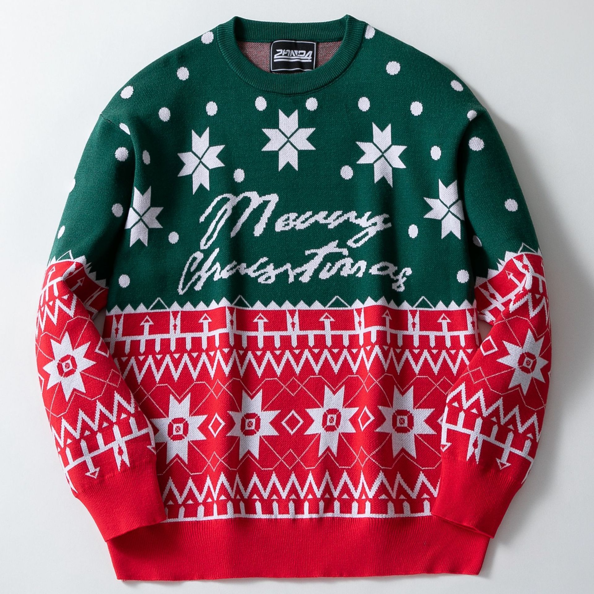 Pullover custom jumpers embroidered christmas sweater with led wholesalers lights men' s christmas sweater