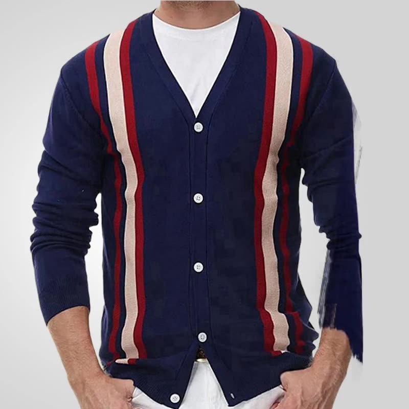 new European and American men's autumn knitted lapel long sleeve casual sweater cardigan Sweaters
