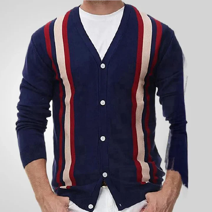 new European and American men's autumn knitted lapel long sleeve casual sweater cardigan Sweaters