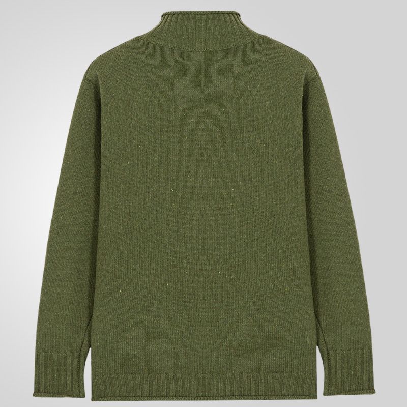 Wholesale Oversized Western Vintage Aztec Style High Neck Autumn Winter Thick Knitted Cardigan Sweater For Men With Collar   Sweaters