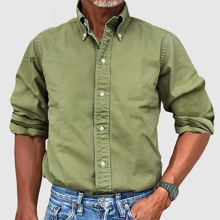 Men Vintage Shirts New Long Sleeve Button Down Shirt Men Casual Worked Shirt Male Chemise Homme Shirts