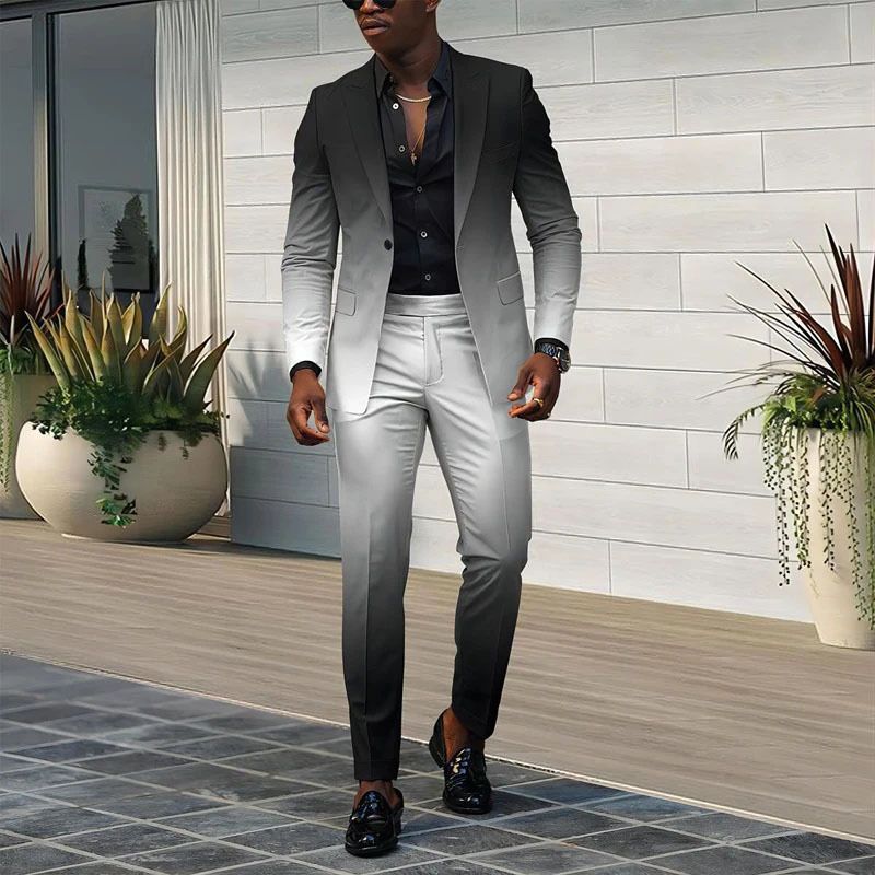 Fashion Design Green Men TuxedosMade Mens Wedding Suits For Business Formal Outfit Male Wear  Two-Piece Outfits