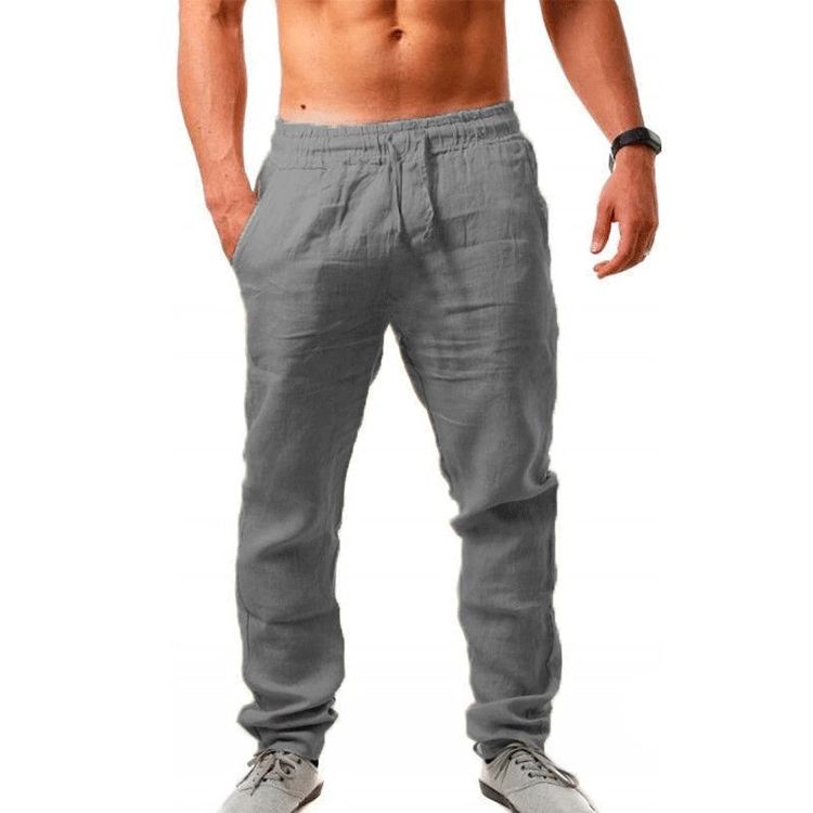 Custom High Quality New Men's Sweatpants Casual Pants Fashion Pencil Natural Linen Pants Trousers For Men Pants Casual