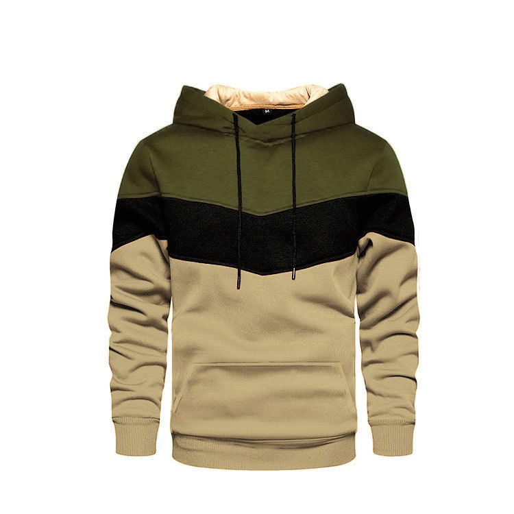 Wholesale color matching sport hoodies for men's casual pullover tops plus size for men's clothing Sweaters