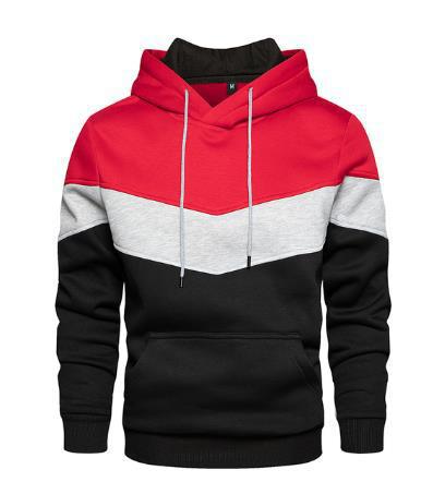 Wholesale color matching sport hoodies for men's casual pullover tops plus size for men's clothing Sweaters
