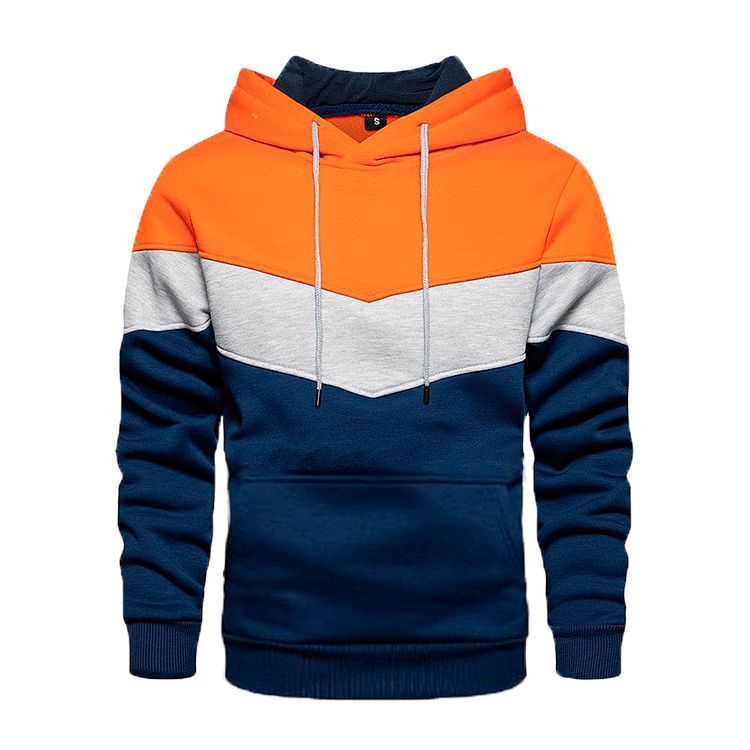 Wholesale color matching sport hoodies for men's casual pullover tops plus size for men's clothing Sweaters
