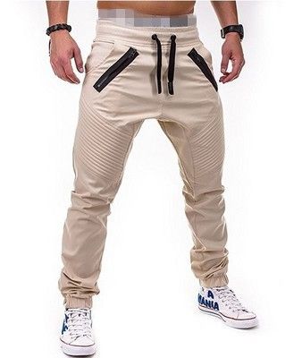 High Quality Men's Sport Jogger Pants New Fashion Casual Cargo Trousers Zipper Pockets Wholesale Woven Fabric Flat Front Style Casual