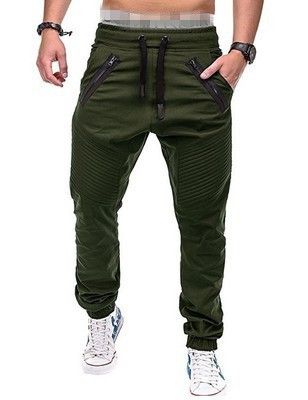 High Quality Men's Sport Jogger Pants New Fashion Casual Cargo Trousers Zipper Pockets Wholesale Woven Fabric Flat Front Style Casual