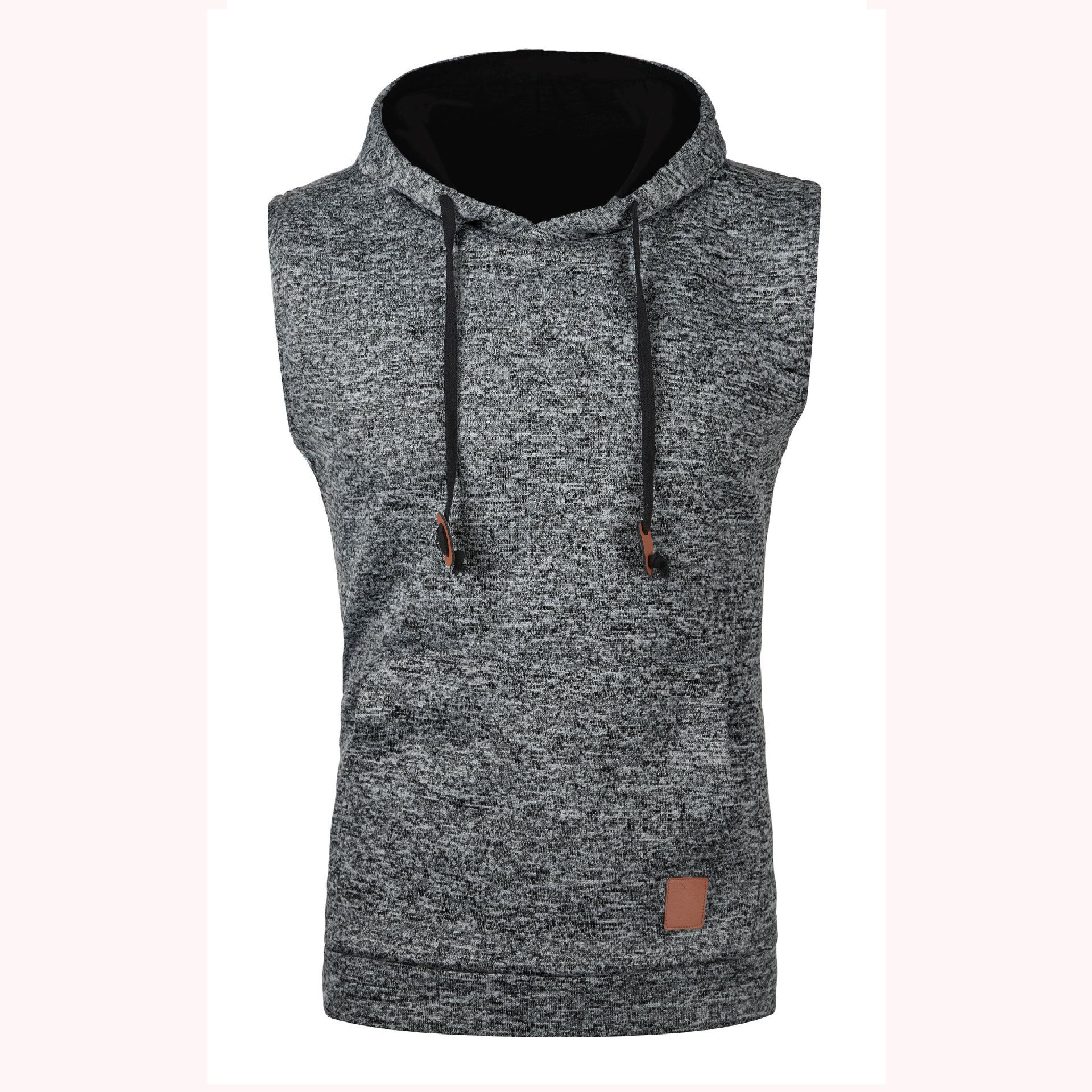 Mens Gym Sleeveless Hoodie Tank Tops Hooded Vest T-Shirt  Men's Clothing  Tops Sweaters